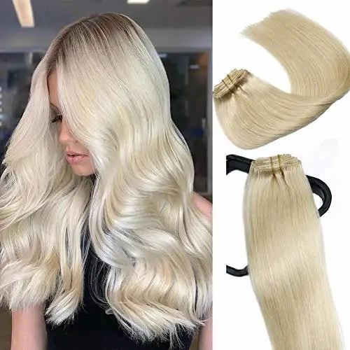 Remy Clip in Human Hair Extensions -15Inch 7pcs set