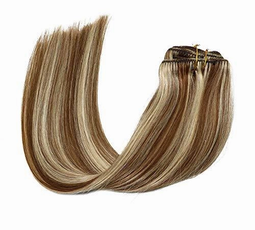 Remy Clip in Human Hair Extensions -15Inch 7pcs set