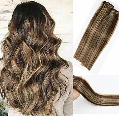 Remy Clip in Human Hair Extensions -15Inch 7pcs set
