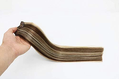 Remy Clip in Human Hair Extensions -15Inch 7pcs set