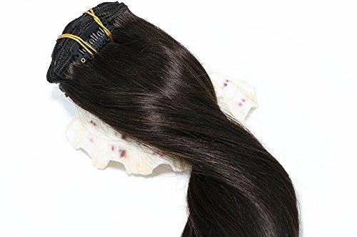 Remy Clip in Human Hair Extensions -15Inch 7pcs set