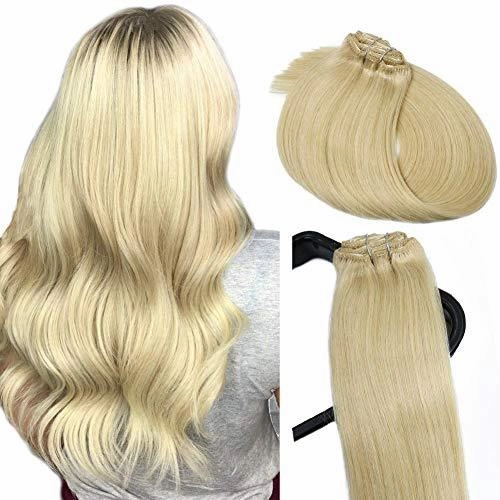 Remy Clip in Human Hair Extensions -15Inch 7pcs set