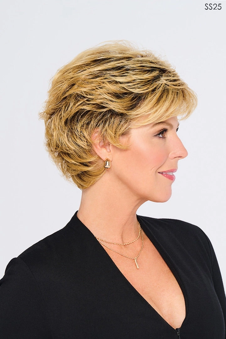 Swept Back Short Cut Wig by Hairdo | Heat Friendly Synthetic Hair | Average Cap