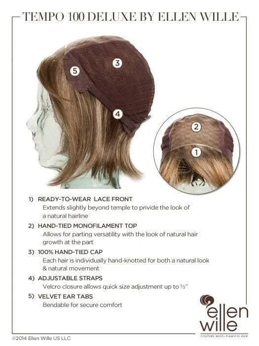 Tempo 100 Deluxe Wig by Ellen Wille | Synthetic