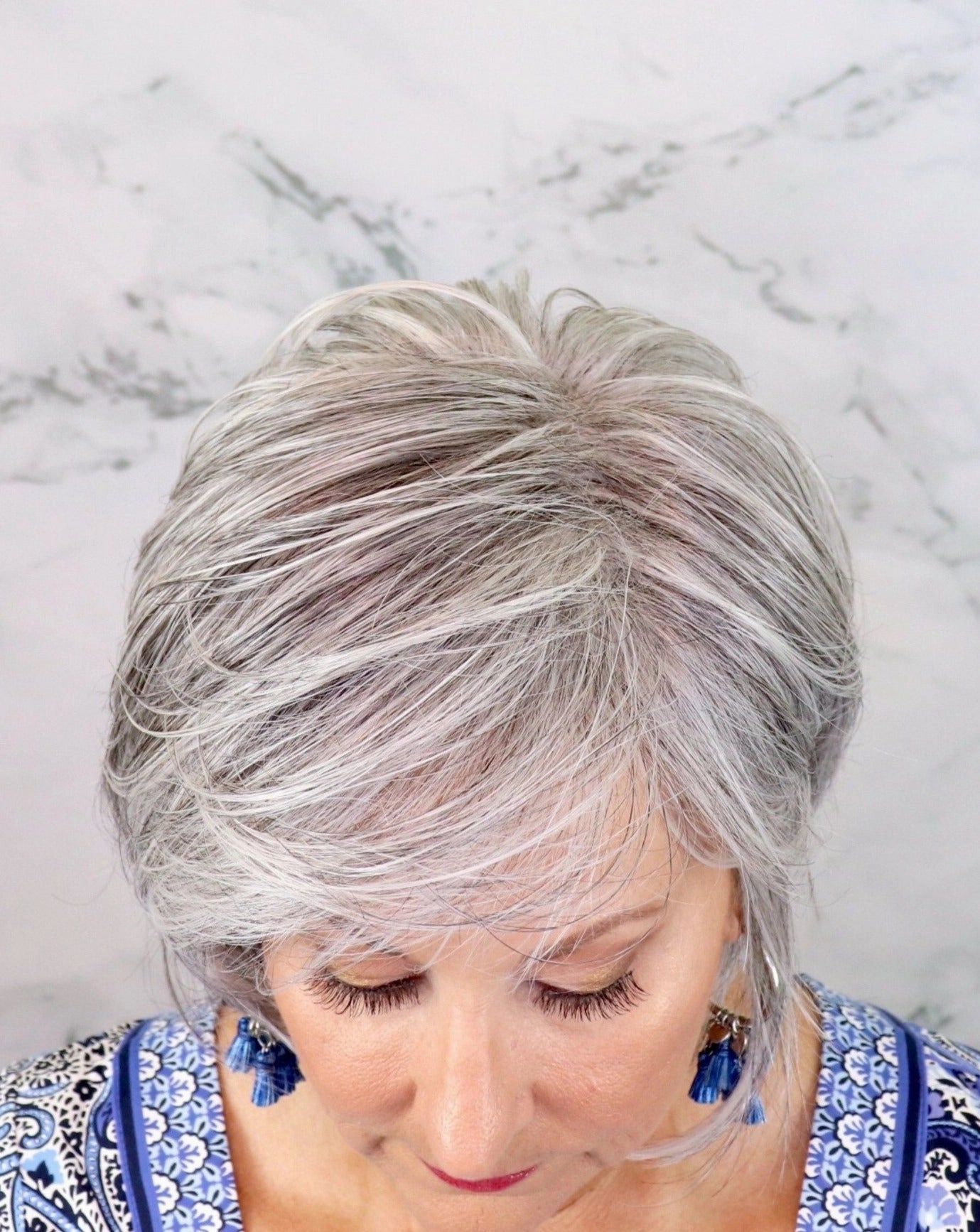 Whitney Wig by Envy | Human Hair/Heat Friendly Synthetic Blend Hair | Average Cap